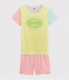 Pyjama rayé multicolore petite fille Petit Bateau / Grand Magasin